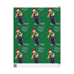 Wrapping Papers, Steph Curry Christmas Celebration, Funny NBA Champion Gold Medalist Holiday Gift Wrap, Sports Fan Xmas Gift Wrap,