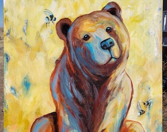 It wasnt me sitting bear cabin rustic nursery western