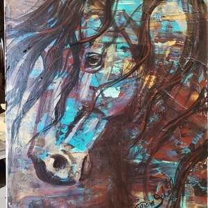 Devil’s Garden " ensemble de 5 cartes de notes cheval occidental art équin mustang cheval sauvage