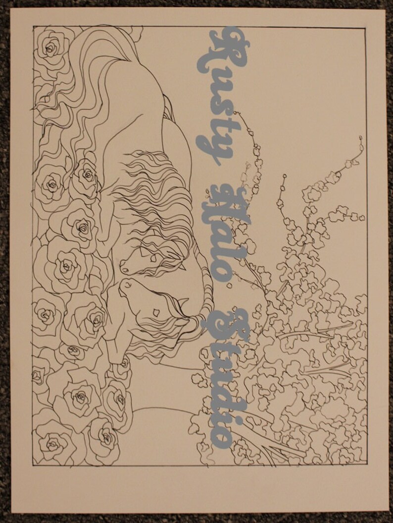 Valentine Horse Coloring Book - Etsy