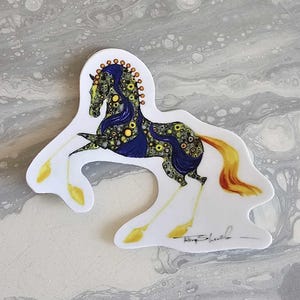 dressage horse sticker Green Pirouette