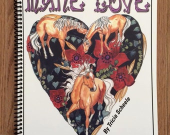 Valentine Horse coloring book