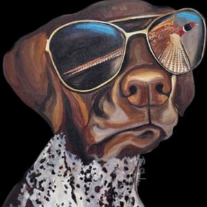 German Shorthair pointer Sticker. large vinyl sticker. gsp art