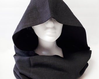 Linen Scarf Hood, Scoodie, Tacti-hood -- Hooded Infinity