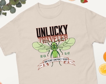 Unlucky Traveler - 1987 Conspiracy Theory Art Tee Shirt