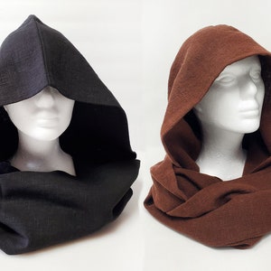 Linen Scarf Hood, Scoodie, Tacti-Hood -- Hooded Infinity Scarf for Cosplay, Airsoft, MilSim, LARP, DnD, Renaissance Faire, and more!