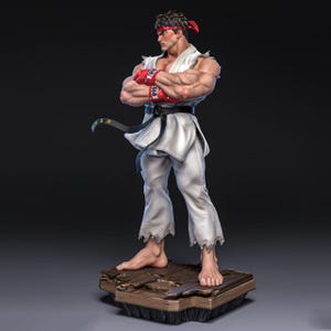Ryu Statue – Hand Painted 14K Resin Figure – Street Fighter Martial Arts Fan Art