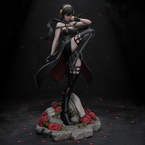 Yor Forger Statue – Hand Painted 14K Resin Figure – Spy x Family Assassin Collectible