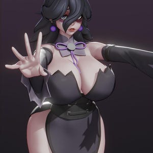 Enchanting Hex Witch Statue – Hand Painted 14K Resin Figure – Dark Fantasy Anime Girl Fan Art