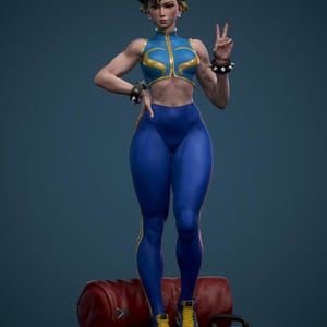 Chun-Li Statue – Hand Painted 14K Resin Figure – Street Fighter Fan Art Collectible
