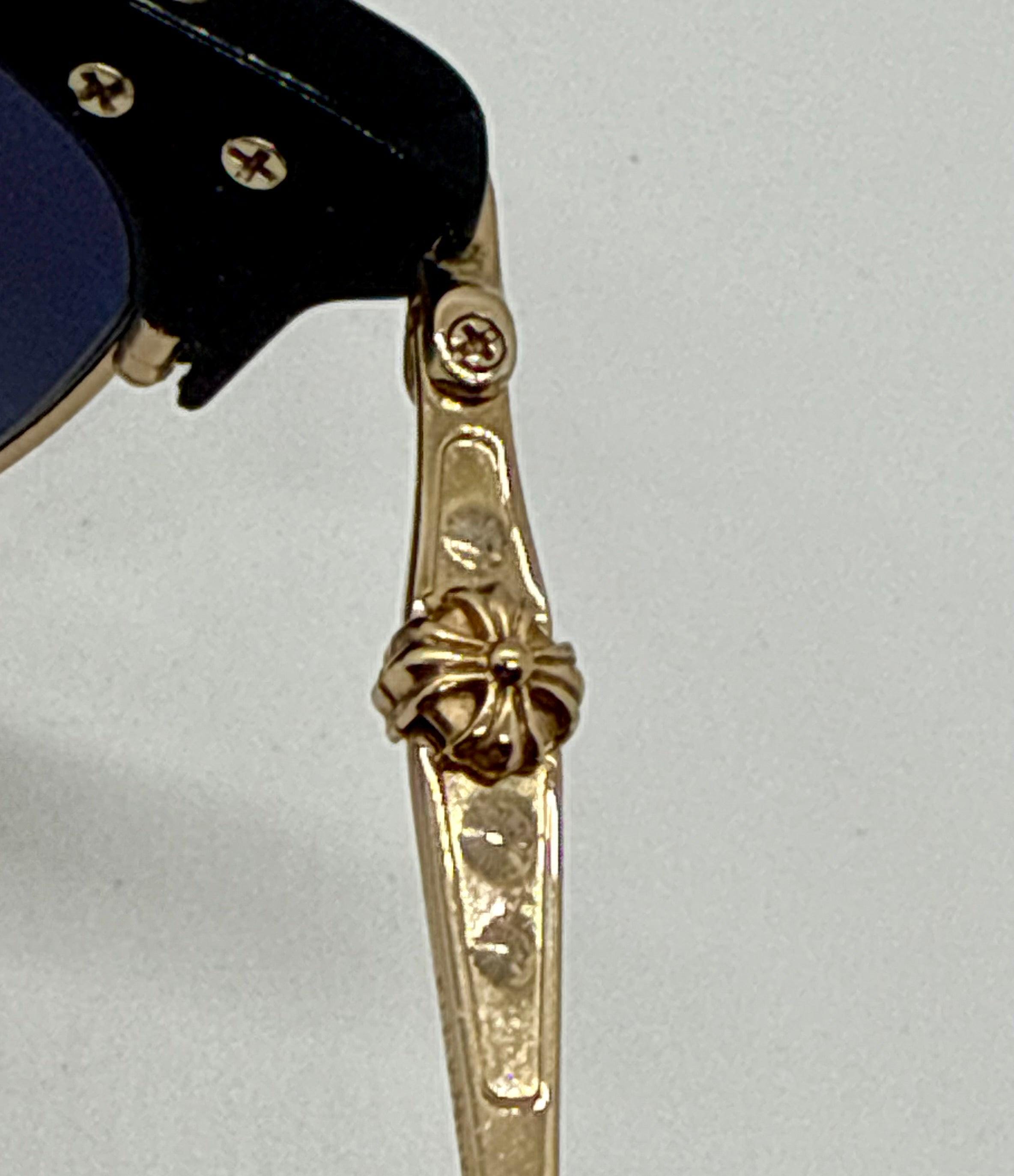 Chrome Hearts Sluntradiction - Gold Sunglasses Zeiss Lenses Japan