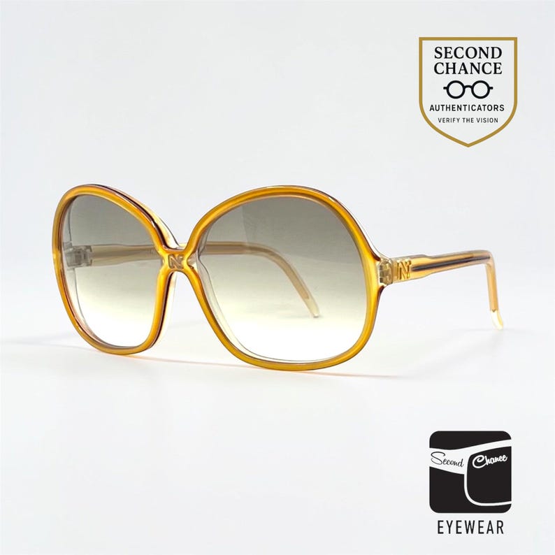 Gafas de sol vintage extragrandes Nina Ricci Paris: nuevas lentes personalizadas con degradado imagen 1