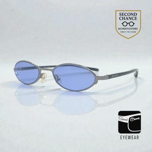 Gucci Gg1668 836 Y2K Vintage Oval Sunglasses W|New Custom Light Blue Lenses