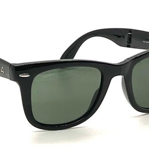 Ray-Ban Folding Wayfarer Schwarz G15 Ungetragenes Komplettset B & L Koffer RB4105 Style Italy Bild 4