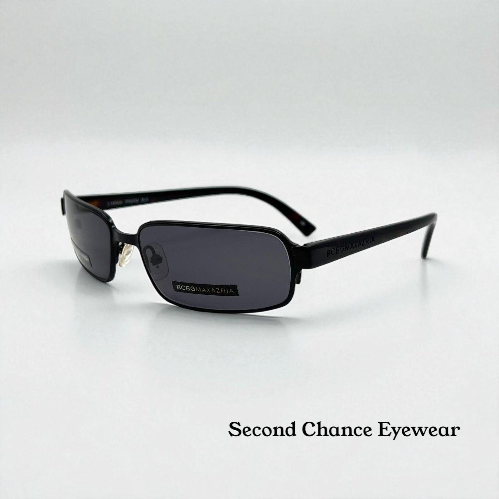 NOS Vintage Y2K Designer Sunglasses | BCBG Max Azria Lynx | Black Square Plastic Y2k Sunglasses Rectangle - Etsy main image 2