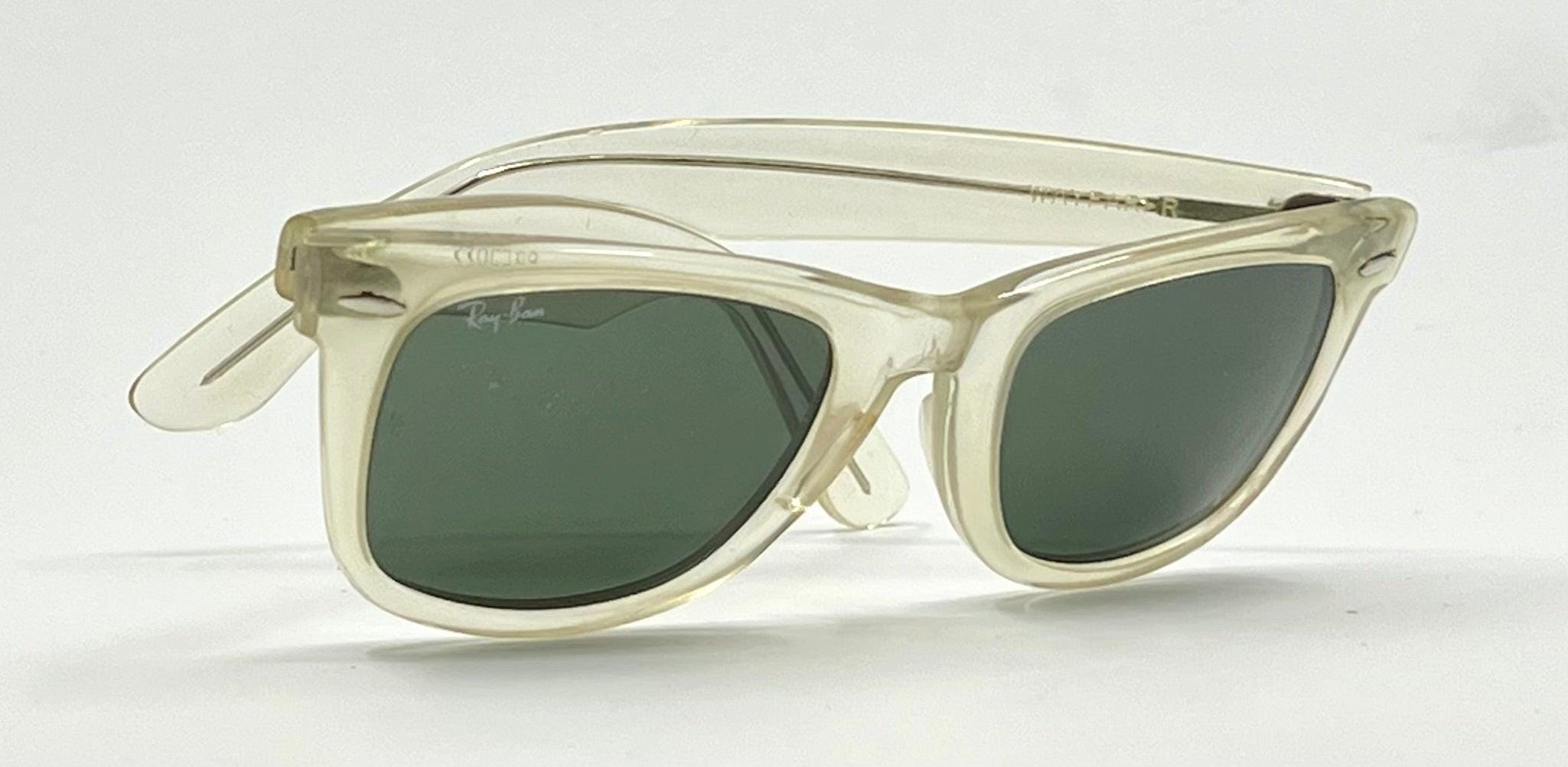 B&L Ray-ban Vintage Wayfarer 5022 Crystal Clear Sunglasses Usa W 