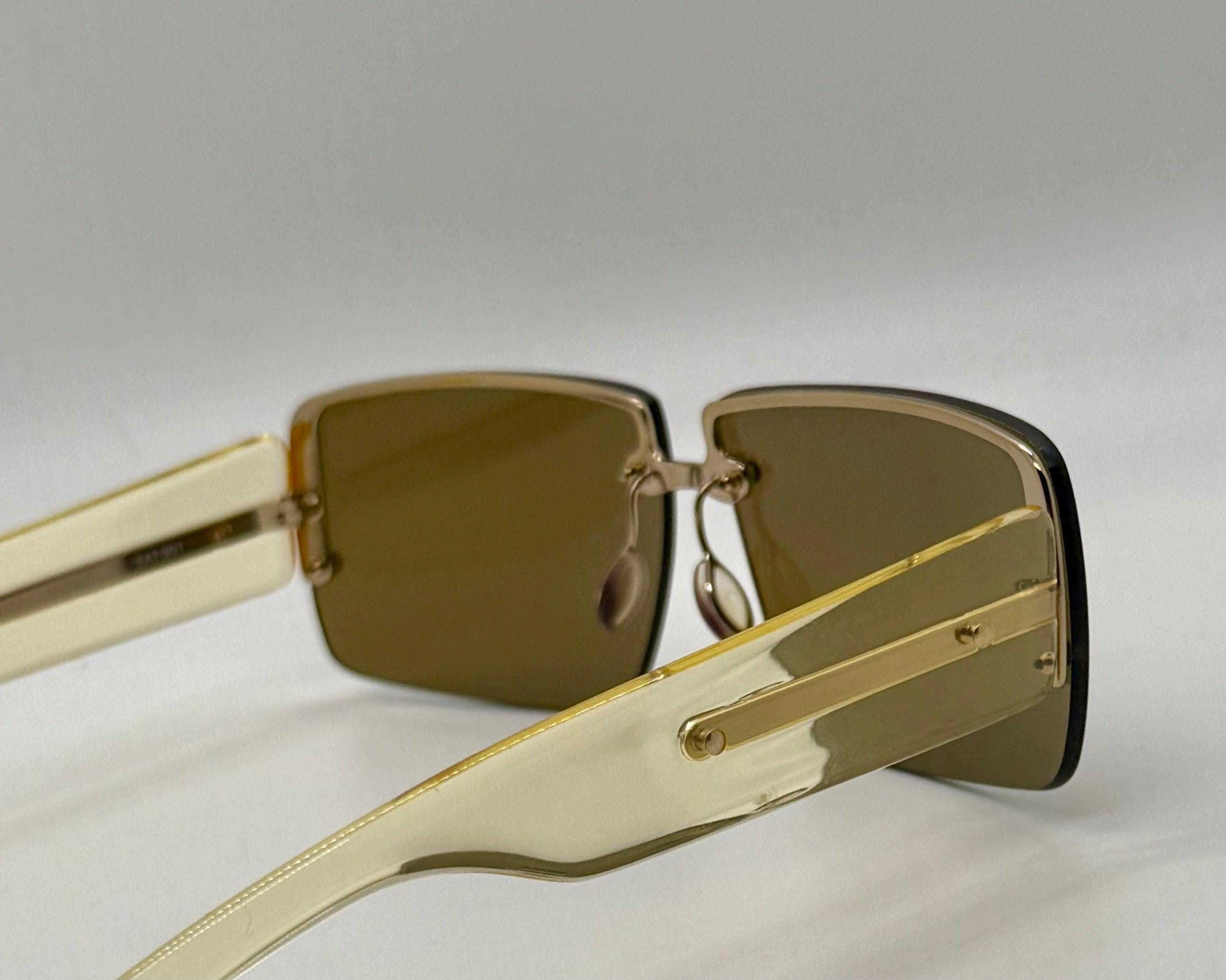 Prada Spr58b Rimless Vintage Shield Sunglasses Deadstock  display picture 2