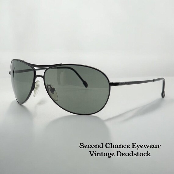 Persol 2256-S 594|58 Vintage Black Aviators W| Polarized Lenses-Deadstock