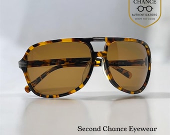 Vintage Blinde Richard Walker Oversized Aviator Sunglasses Tortoise Japan The BANG BANG our smaller aviator handcrafted from our blue  main image 4