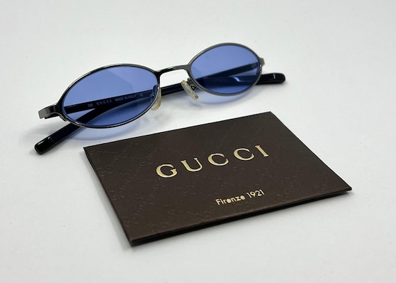 Gucci Gg1668 836 Y2K Vintage Oval Sunglasses-new Sky Blue Tinted