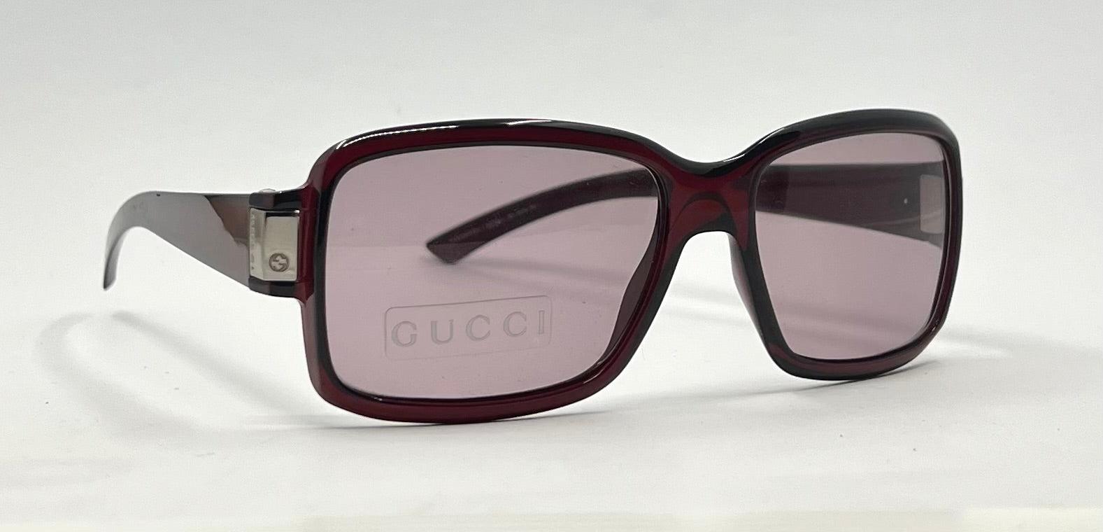 NOS Vintage Y2K Designer Sunglasses | Ellen Tracy | Narrow Burgundy Plastic Vintage Y2K Bluebay Safilo Sunglasses, Burgundy Rectangular  main image 2