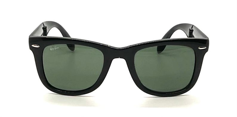 Ray-Ban Folding Wayfarer Schwarz G15 Ungetragenes Komplettset B & L Koffer RB4105 Style Italy Bild 3