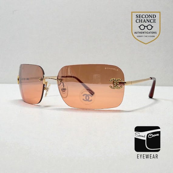 Chanel 4017-D Rimless Shield Sunglasses Swarovski Cc-unworn  display picture 1