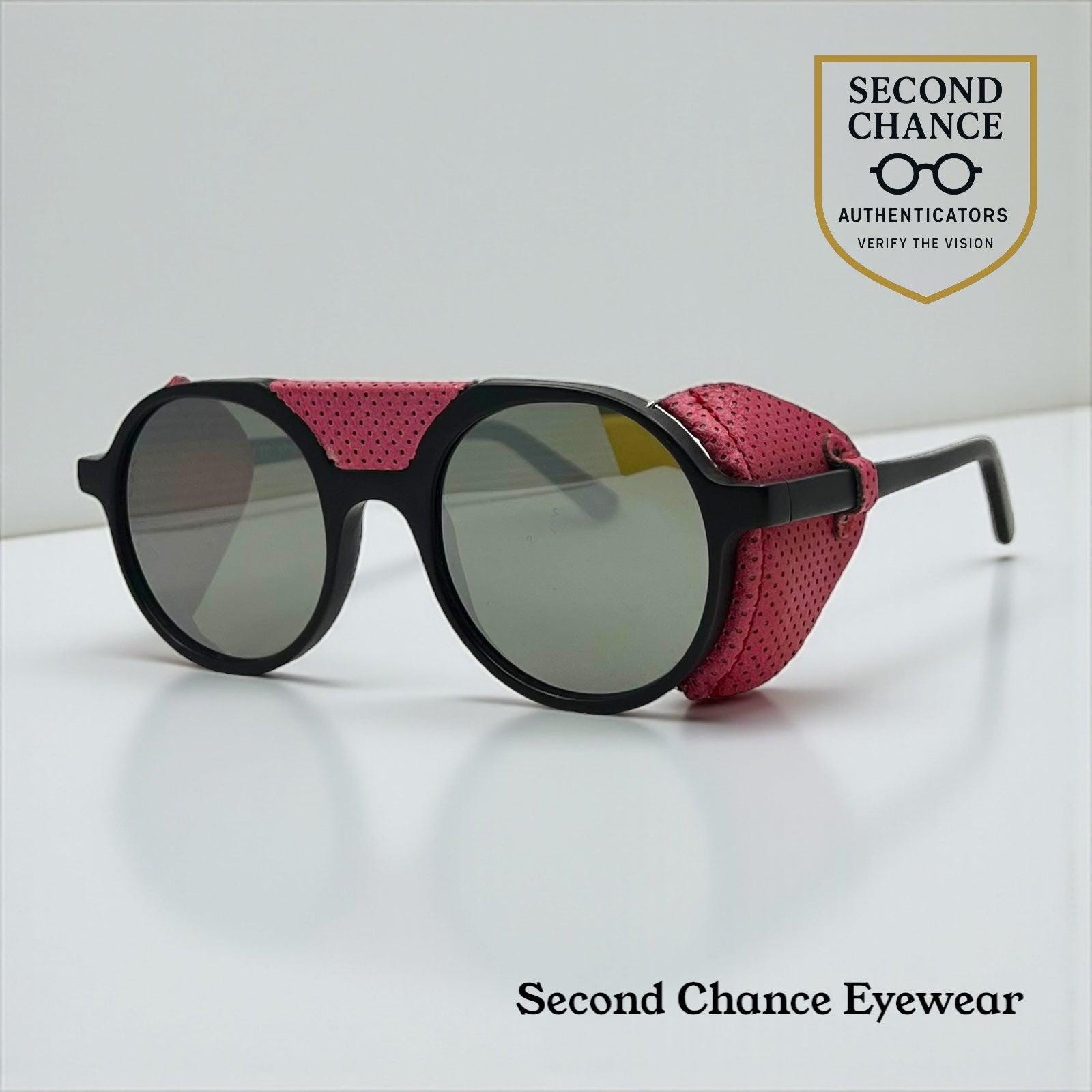 L.G.R Reunion Iii Glacier Sunglasses 49-22 Pink Leather Shields