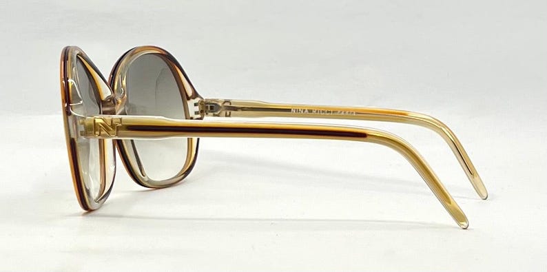 Gafas de sol vintage extragrandes Nina Ricci Paris: nuevas lentes personalizadas con degradado imagen 5