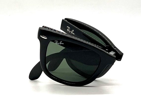 Ray-ban Folding Wayfarer Black G15 Unworn Full Kit B&L Case Rb4105