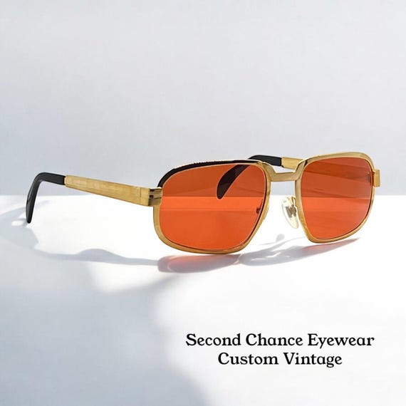 Swan Medici 50420 Vintage Sunglasses-gold Textured Frame W  display picture 2