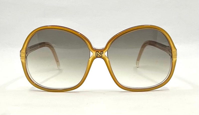 Gafas de sol vintage extragrandes Nina Ricci Paris: nuevas lentes personalizadas con degradado imagen 2