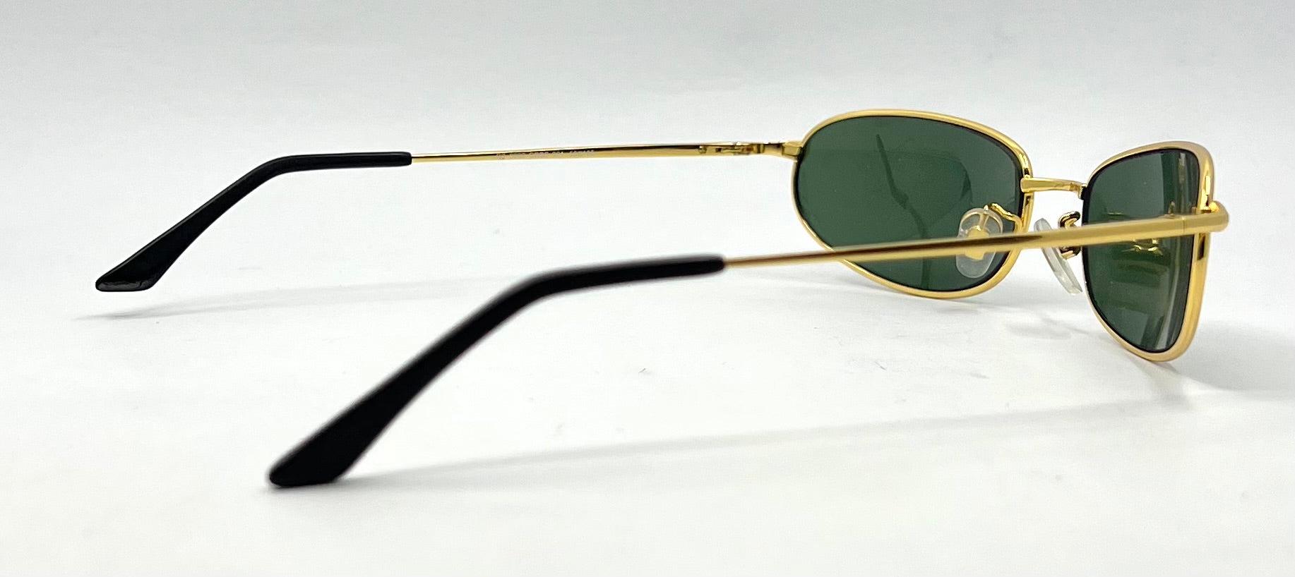 Ray-ban Rb8020 Orbs 001 Gold Oval Sunglasses-green G-15 Glass-59mm 