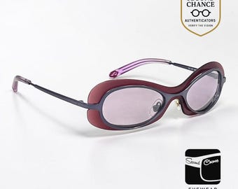 Hiero Pv239 Y2K Titanium Japan Sculpted Oval Sunglasses Deadstock