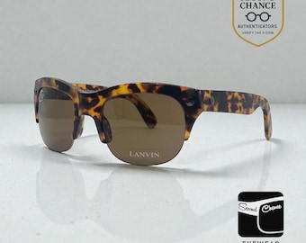 Lanvin Lv 2115 C02-Vintage Tortoise Sunglasses-Made In France-Unworn