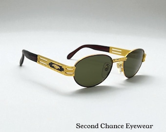 Gafas de sol vintage Sting 4170 Col 120, montura ovalada color dorado carey, nuevas de fábrica, fabricadas en Italia.