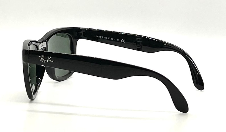 Ray-Ban Folding Wayfarer Schwarz G15 Ungetragenes Komplettset B & L Koffer RB4105 Style Italy Bild 6