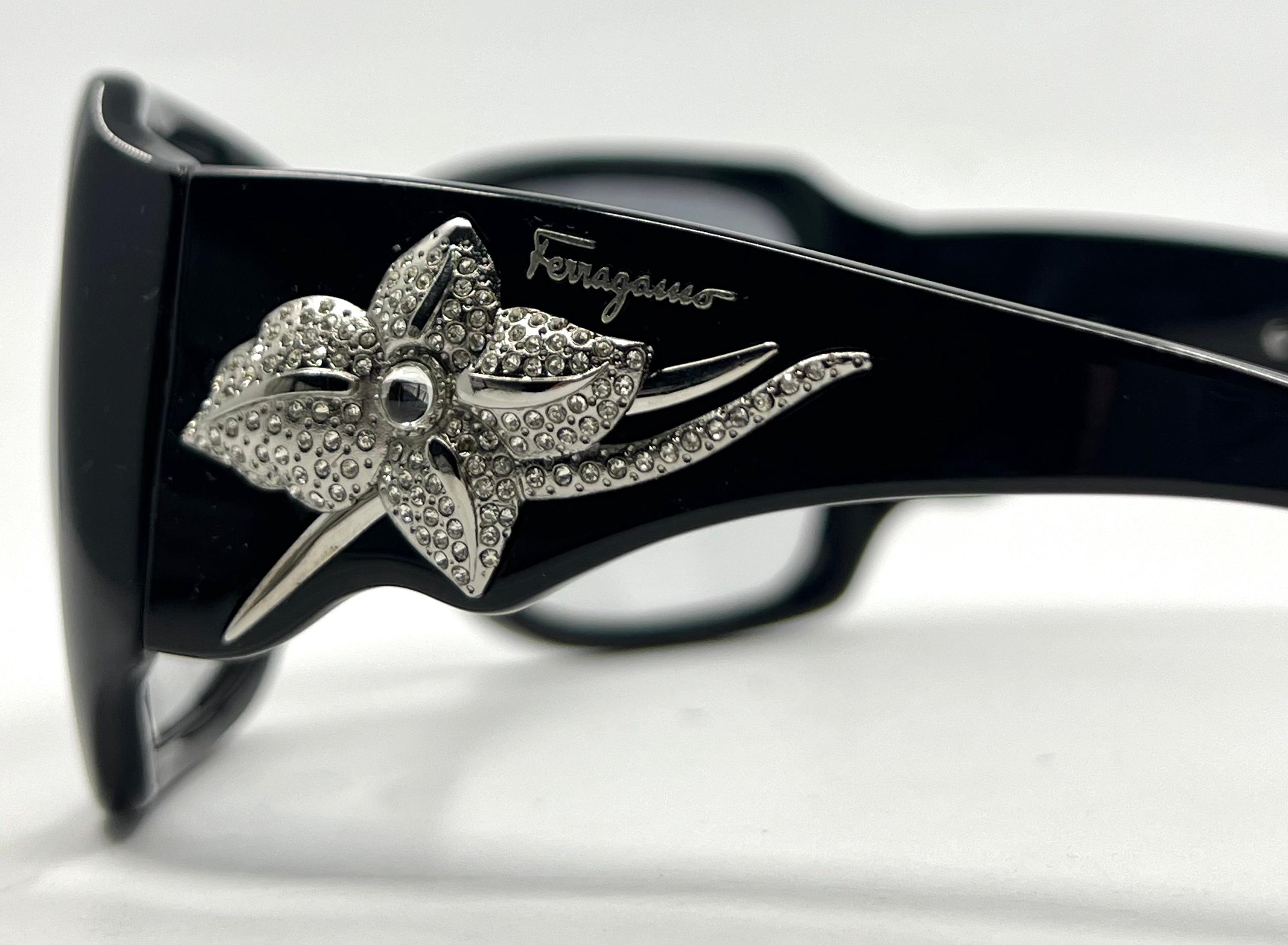 Salvatore Ferragamo 2144-B Crystal Floral Sunglasses-unworn  display picture 1