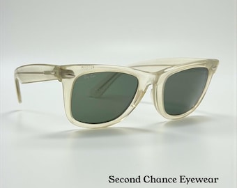 B & L Ray-Ban Vintage Wayfarer 5022 Crystal Clear Sonnenbrille USA W| Original Gläser