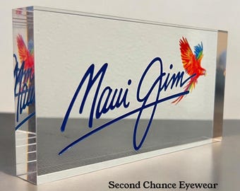 Pre-owned Maui Jim Acrylic Retail Display Plaque - Iconic Logo