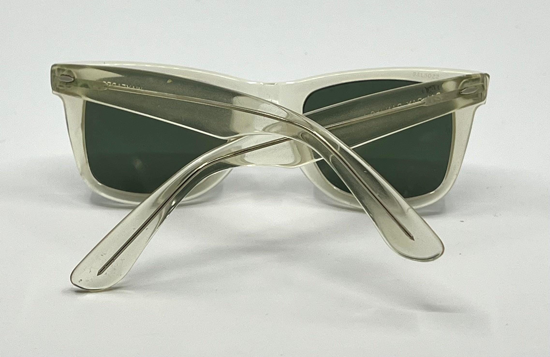 B&L Ray-ban Vintage Wayfarer 5022 Crystal Clear Sunglasses Usa W 