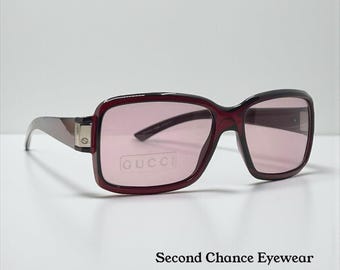 Gucci Gg1485|s 8U5 Burgundy Red Y2K Vintage Sunglasses-deadstock