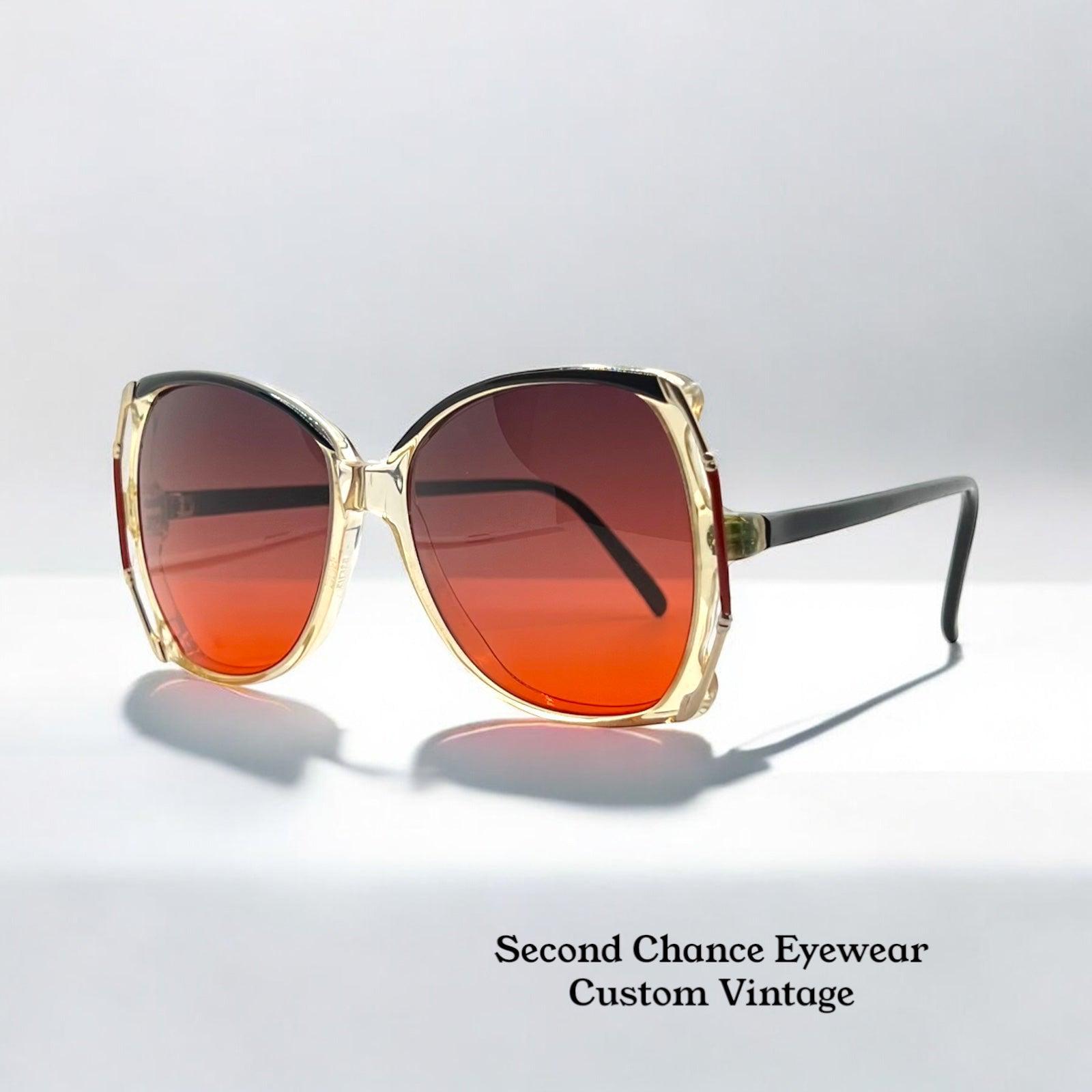 Sophia Loren Oversized Cat-eye Sunglasses W|new, Custom Dark 