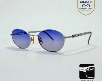 Yohji Yamamoto Vintage Japanese Oval Sunglasses-Unworn-Blue Gradient Lenses