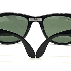 Ray-Ban Folding Wayfarer Schwarz G15 Ungetragenes Komplettset B & L Koffer RB4105 Style Italy Bild 11