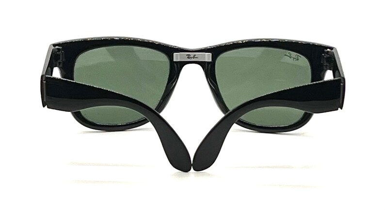 Ray-Ban Folding Wayfarer Schwarz G15 Ungetragenes Komplettset B & L Koffer RB4105 Style Italy Bild 11