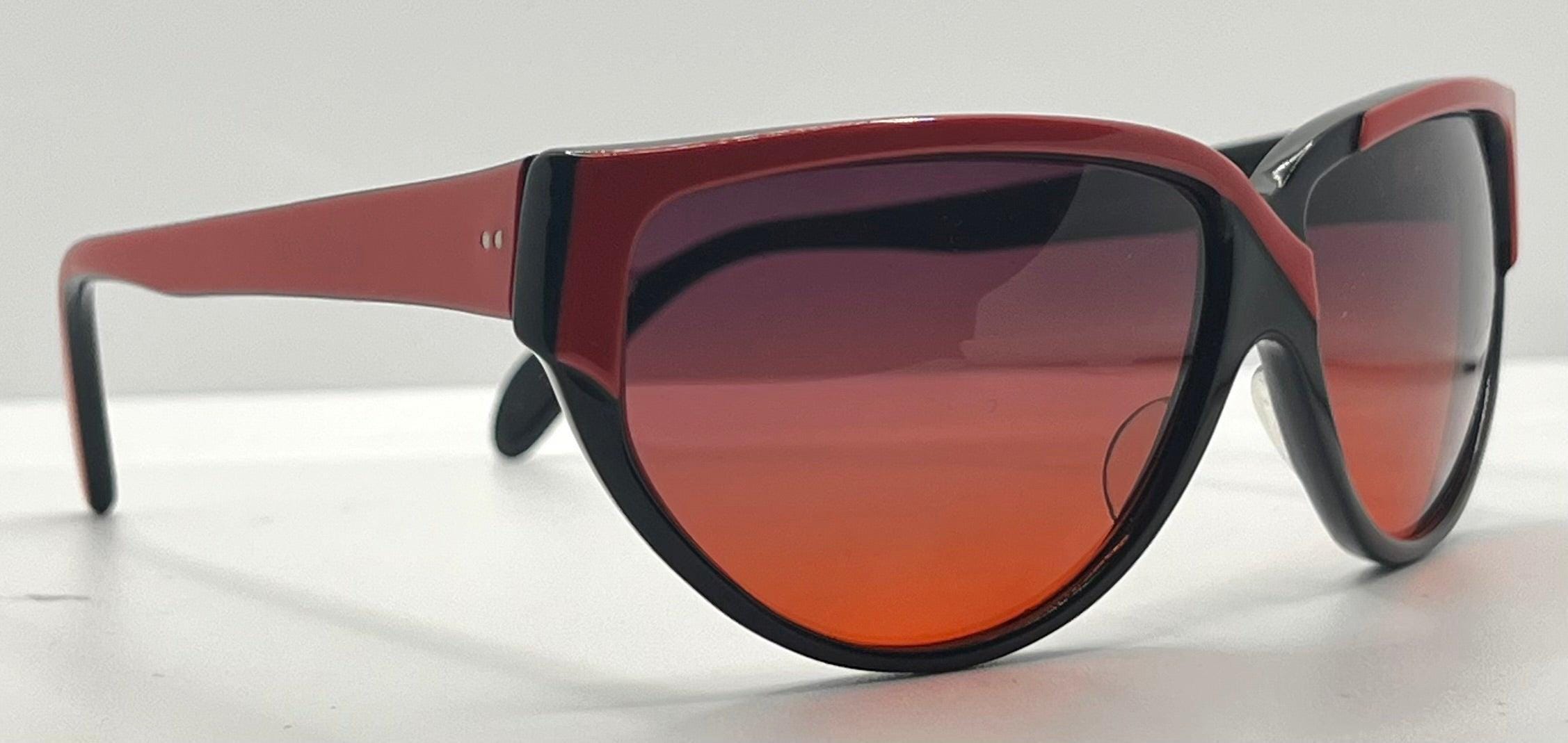 Sanford Hutton Vintage Sunglasses-cs 57 Rb Red|black W|new, Custom