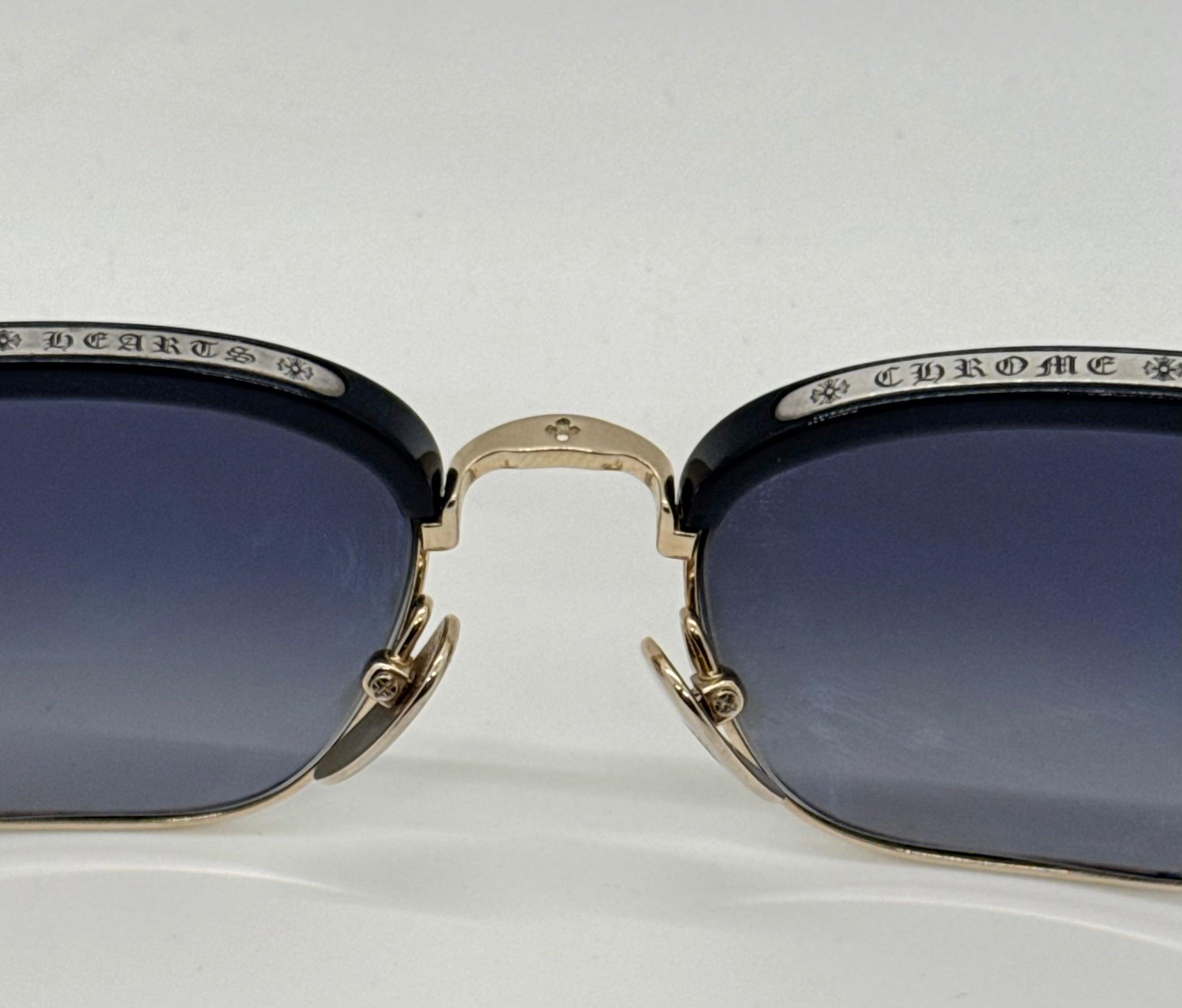 Chrome Hearts Sluntradiction - Gold Sunglasses Zeiss Lenses Japan