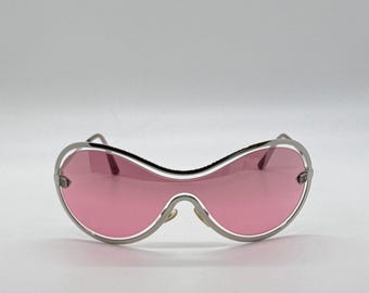 Chanel 4030 Y2K Vintage Shield Sunglasses Pink Lens Collector-Rare
