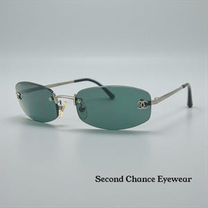 Chanel 4002 Rimless Sunglasses C.103|71 Y2K Made in Italy-vintage